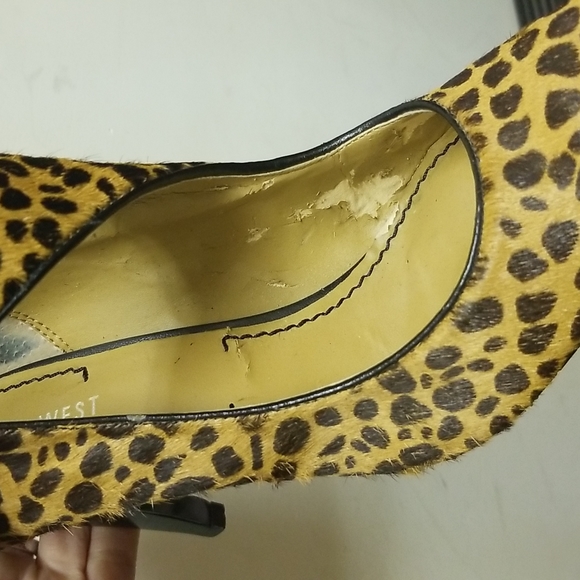 Nine West high heel Leopard print shoes 7.5 - Picture 6 of 9